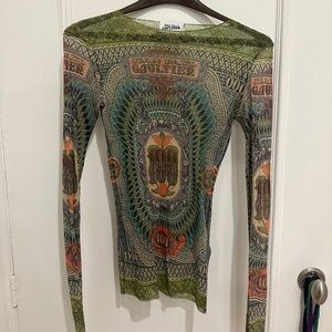 Jean Paul Geautier  Print Mesh Top